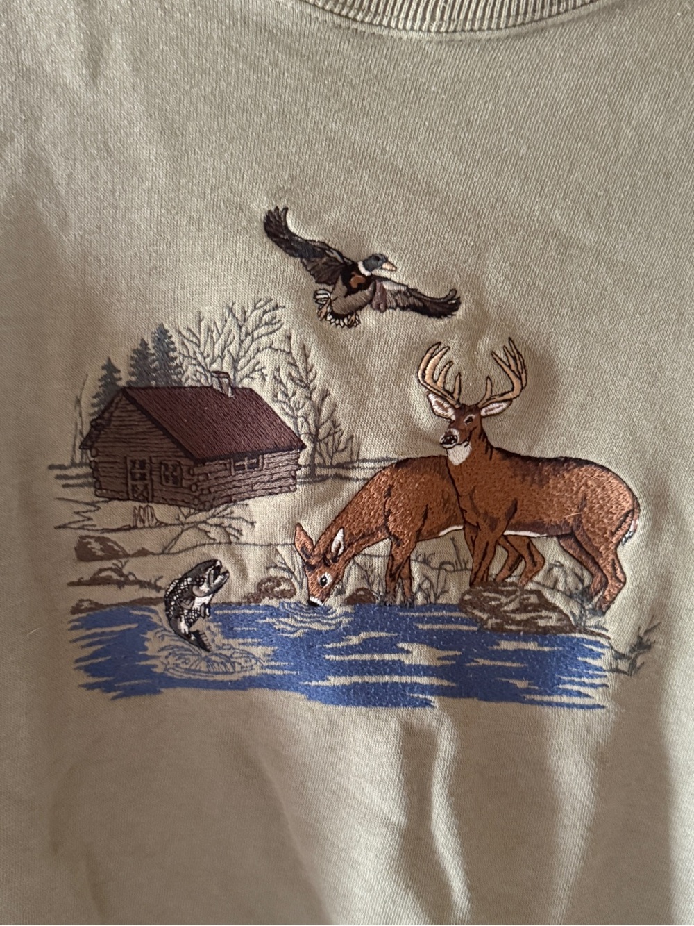 Vintage Embroidered Crew Neck Sweatshirt. Size M. - Picture 3 of 5